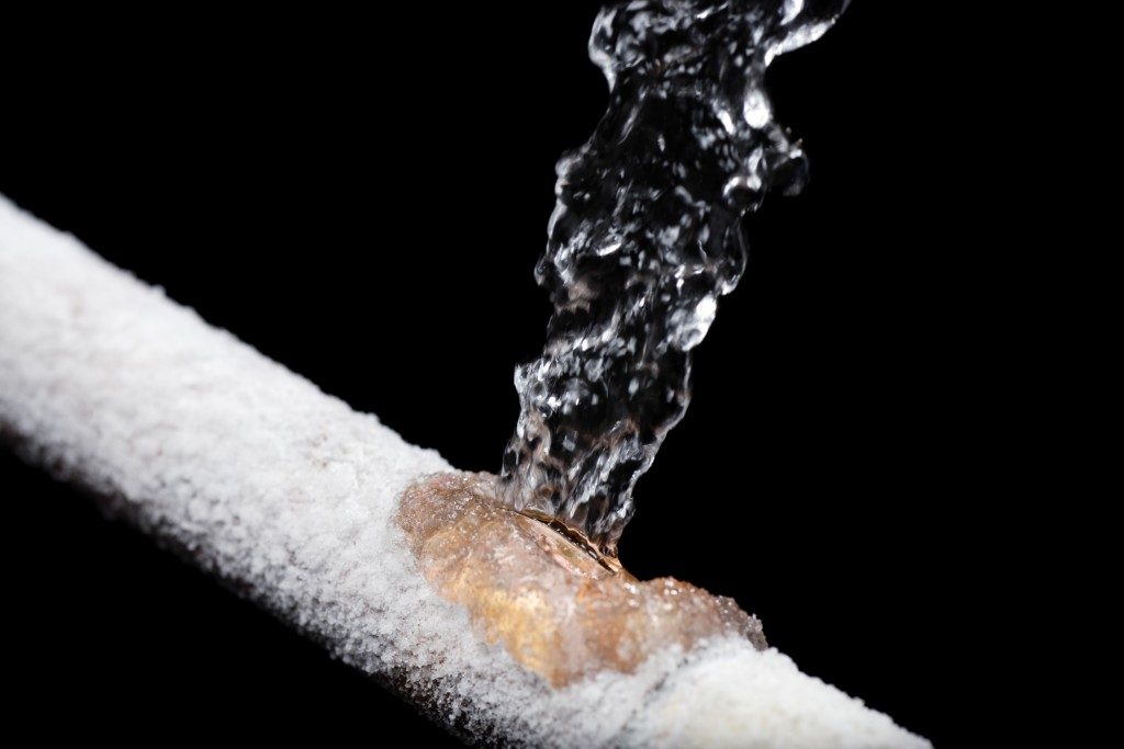 Bursting frozen pipe