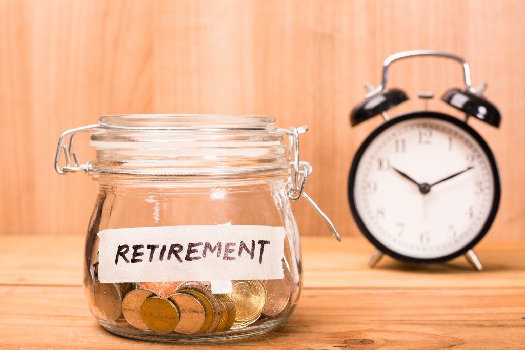 Money savings for retirement in a jar