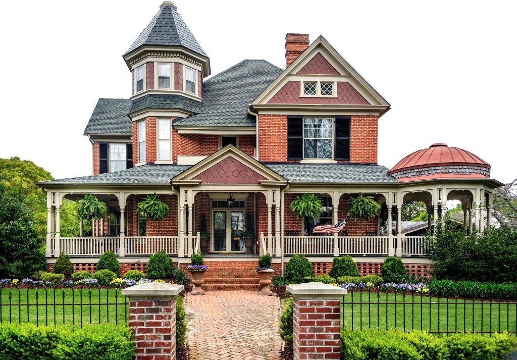 Victorian House with white background